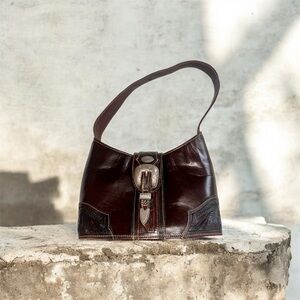 American West Brown Leather Shoulder Bag
